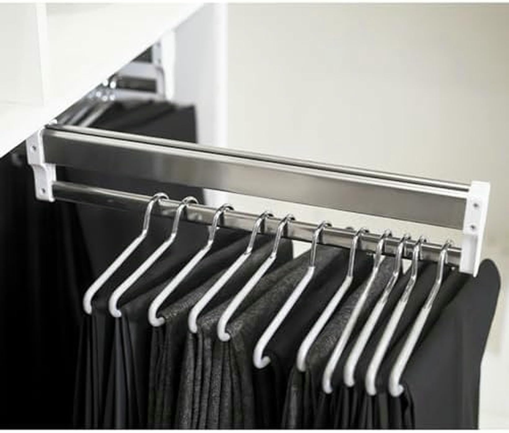 Rail de suspension réglable pour vêtements LWX, tringle extensible dressing