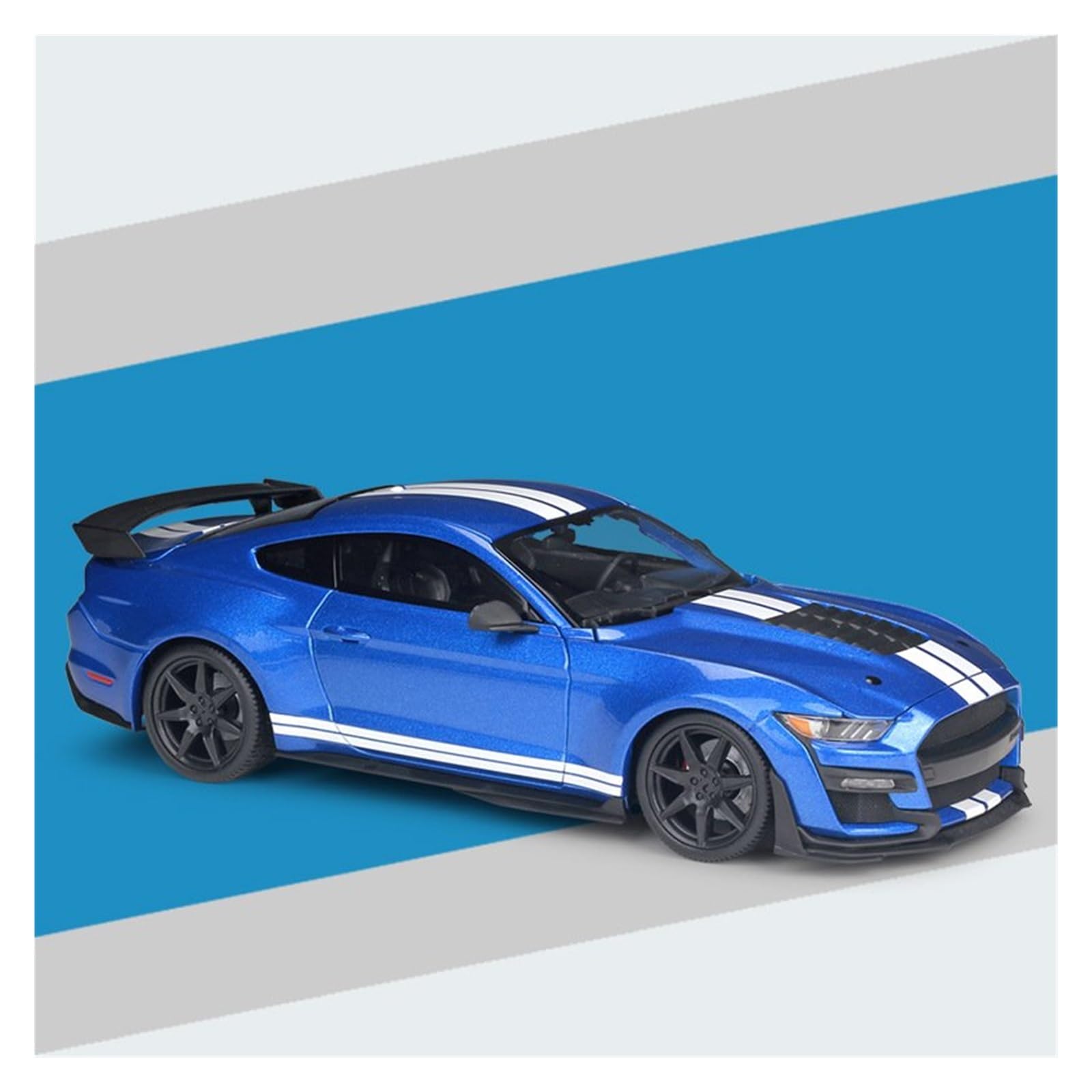 UIFCOG Die Cast Collectible Car Model 1:18 For Mustang For Shelby GT500 2020 Car Collectible Alloy Diecast Models(Blue)