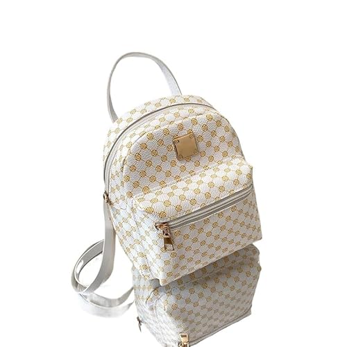BeiLuo Mochila clásica para mujer, a la moda, para ir de compras diarias, para niñas, mochilas escolares, blanco, M