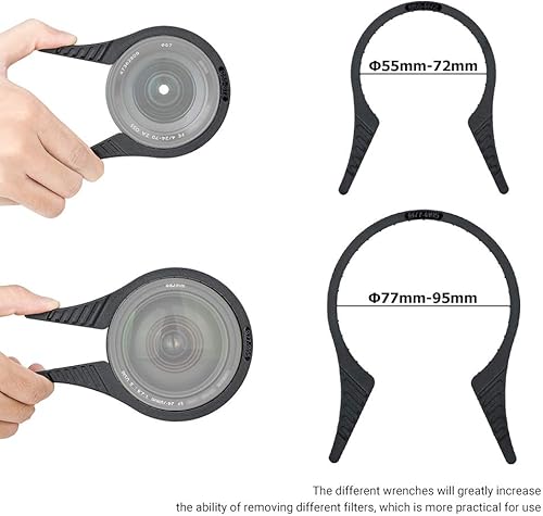 Miniatura 2 de Paquete de 2 llaves de filtro de lente de cámara, CPL UV ND Juego de herramientas de extracción de filtro ND, compatible con rosca de lente de 2.165