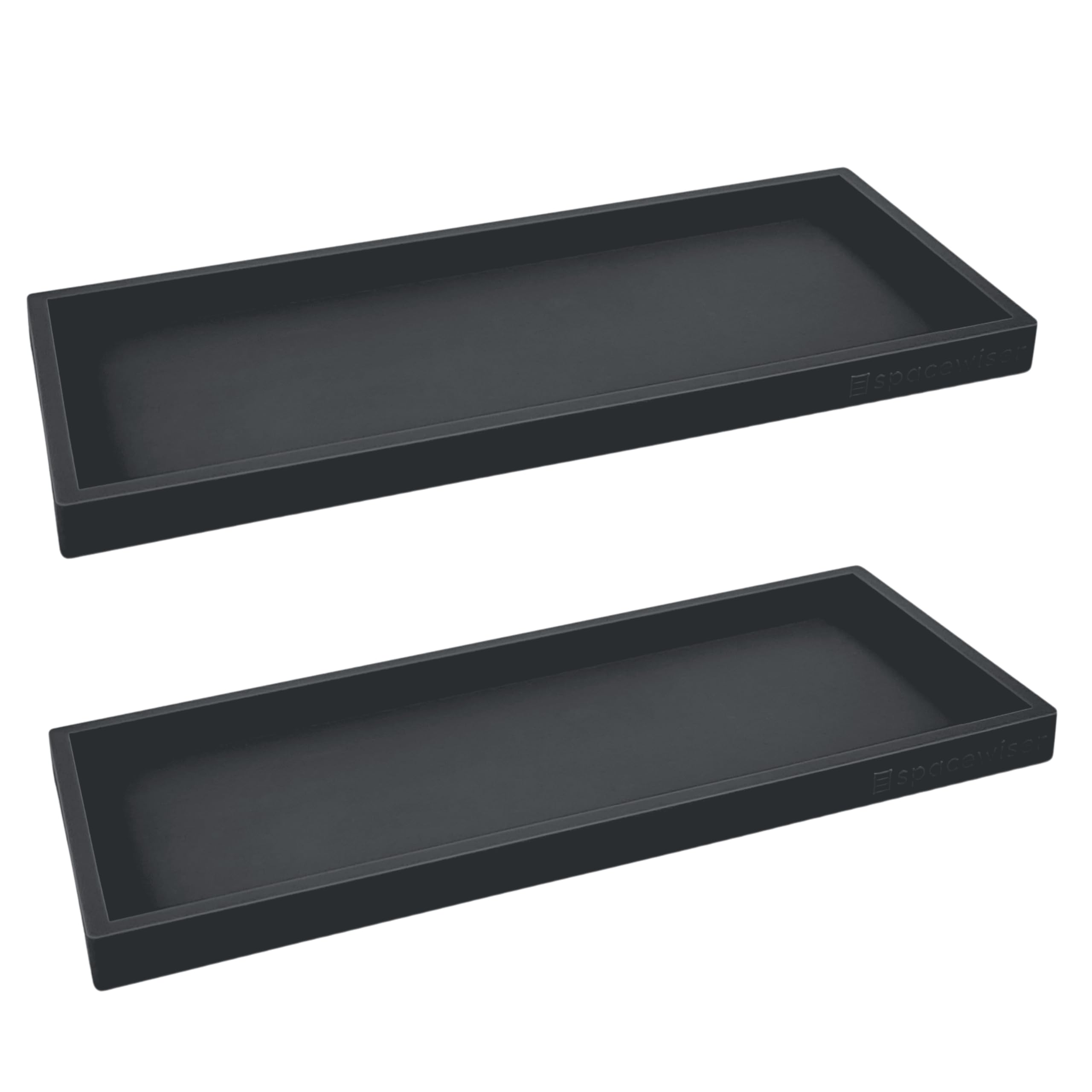 Countertop and Vanity Tray - 2 PC Large 11 7 Silicone Bathroom Trays Counter Organizer Dish Soap Sponge