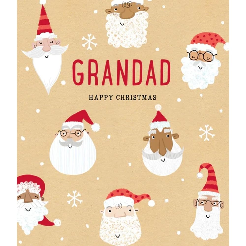 UK Greetings Christmas Card for Grandad - Santa Design