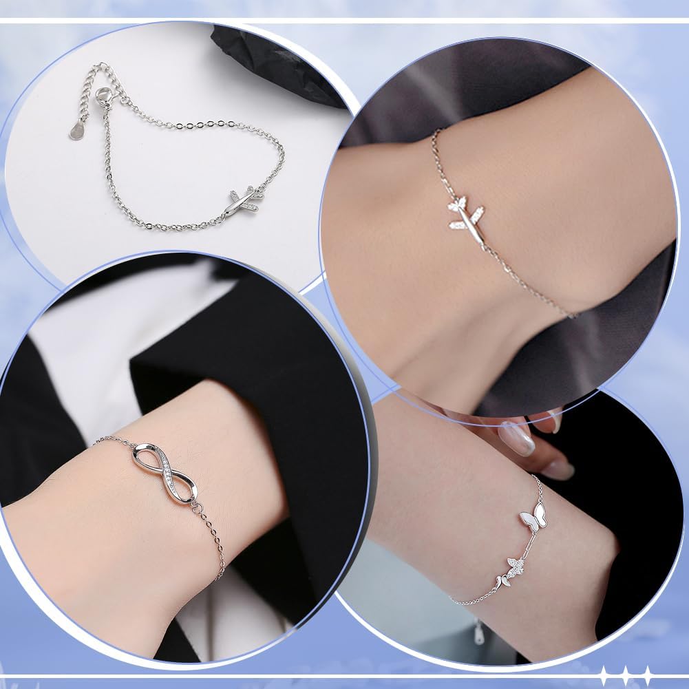 1 Box 20Pcs Chain Bracelet Making Charm Bracelet DIY Chain with Lobster Claw Stainless Steel Cable Link Heart Extension Chain Findings for Jewelry Making Chains Supplies DIY Women Bracelet - Image 5