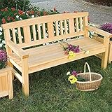 WOODCRAFT Project Paper Plan to Build Garden Bench - Material Not Included