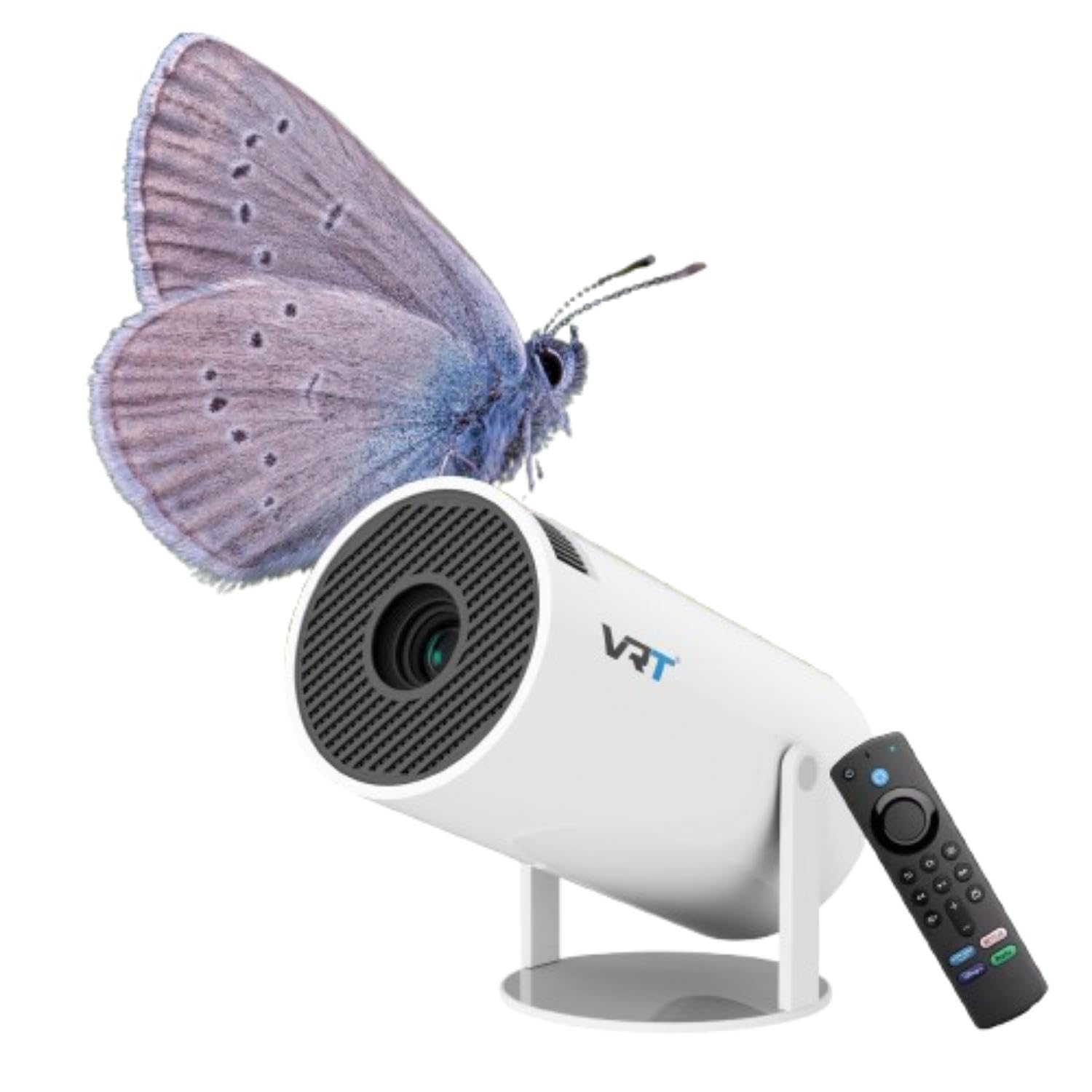 VRT Smart Projector with Android 11 Native 720p HD, 4K Support | 2500 Lumens | WiFi & Screen Mirroring |Rotatable Mini Home Theater Projector Built-in Speaker | Netflix, Prime, YouTube 100” Display-image-36