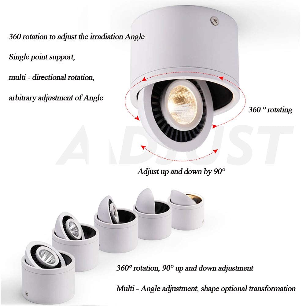 Oplaadbare 360° Draaibare Wandlamp Rond Wit
