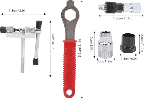 Miniatura 5 de Extractor de manivela de bicicleta, herramienta de acero duradero para reparaciones de bicicletas de montaña, adecuado para montaña, carretera, kit