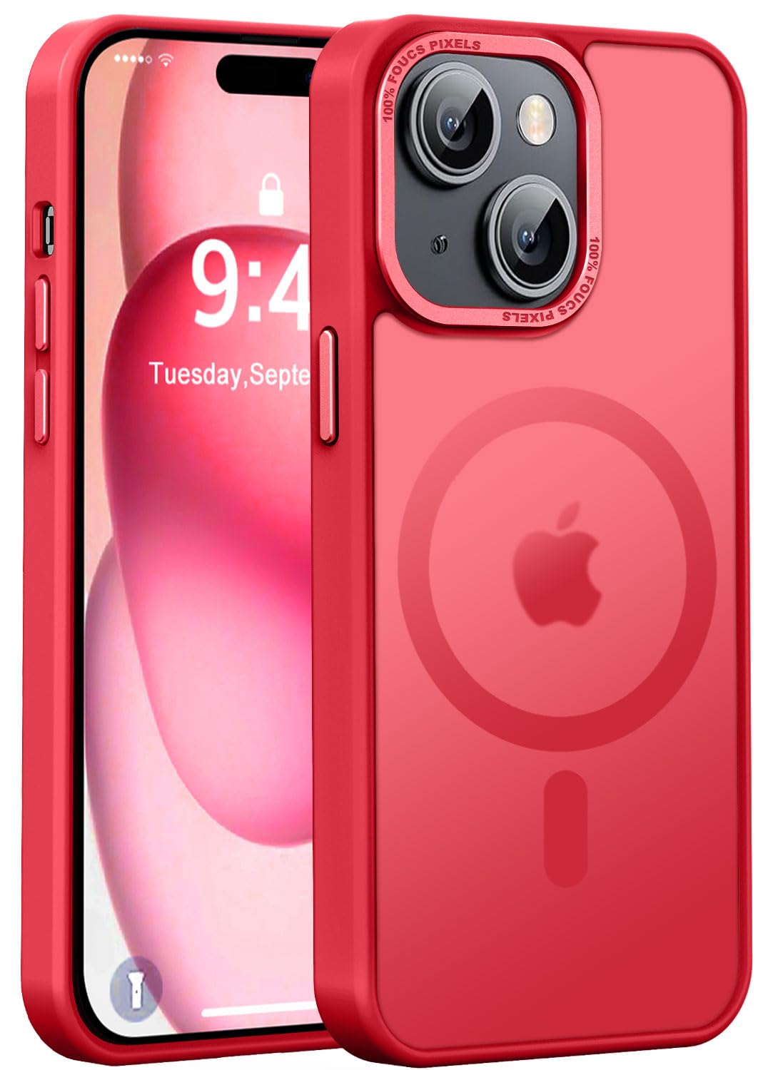 Newfuture Strong Magnetic Compatible with iPhone 17 Pro Case [13 FT Military Drop Protection] [Compatible with Magsafe] Slim Translucent Matte Shockproof with Anti-Fingerprint Phone Case, Tender Pink — view 36