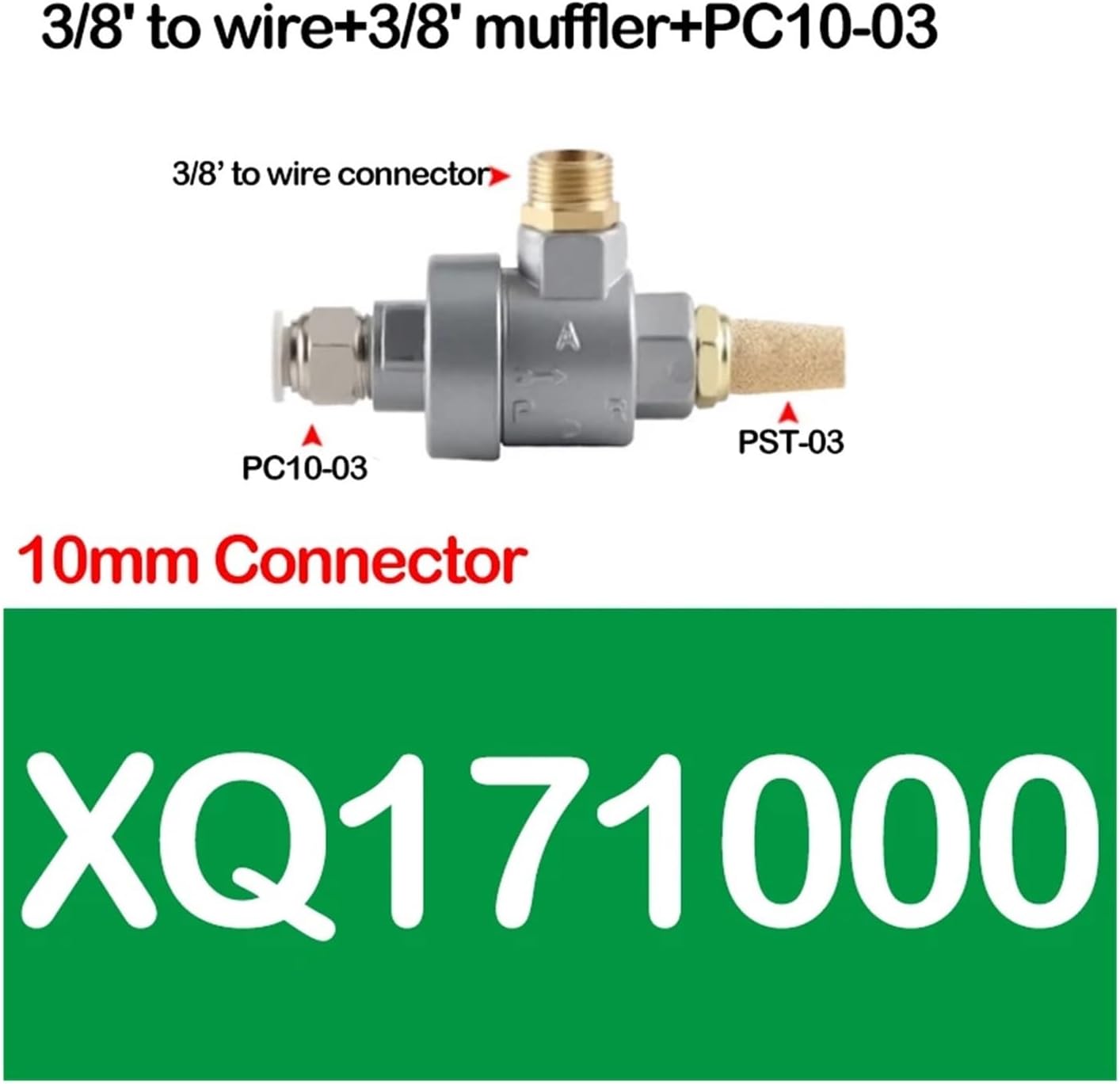 1pcs Air Release Valve Exhaust Valve Pneumatic Exhaust Valve XQ171000/XQ170600/XQ171500 Cylinder Speed-Up Accessories(XQ171000 PC10-03)