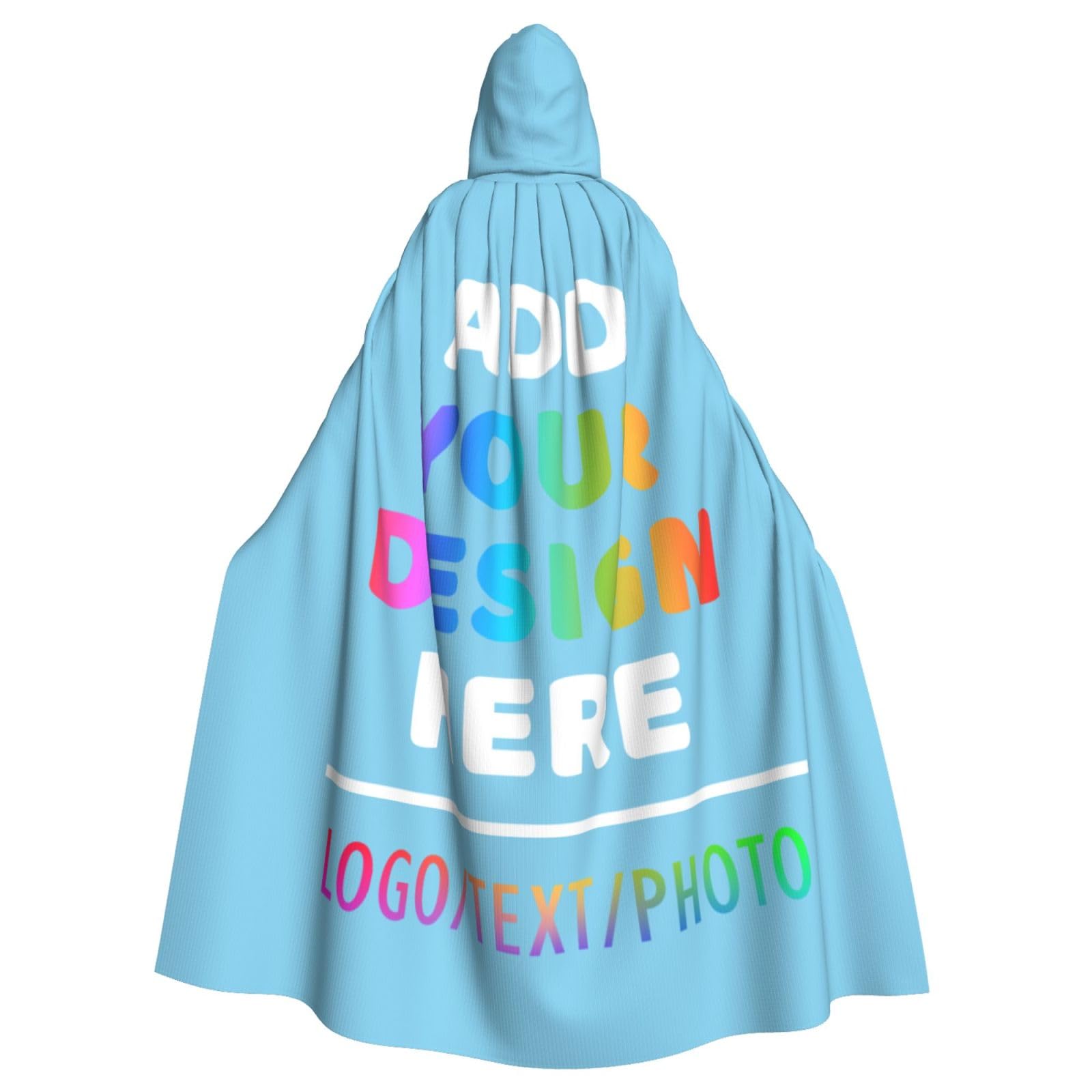 Personalised Cape Custom Cloak with Hood Add Your Text Photo Personalised Halloween Cape with Image Custom Halloween Costumes Hooded Cloak - Oversized Capes With Bow Tie, Unisex Cosplay Costumes Gifts โ image 1