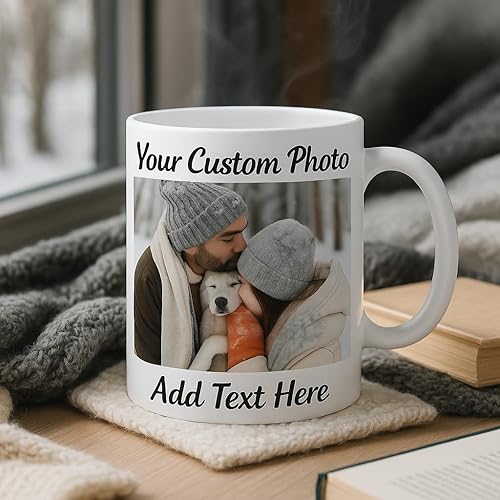 Miniatura 3 de Taza personalizada con la foto y tu texto preferidos. Puedes subir tu imagen con diversos diseños.