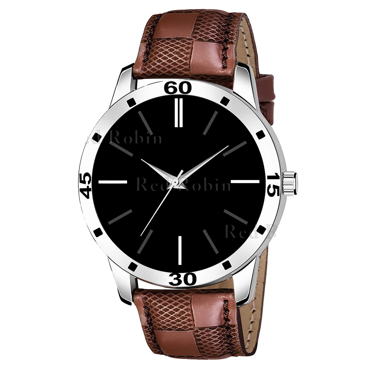 Talgo Analog Fancy Design Black Dial Stylish Brown Leather Strap Wrist Watch for Men and Boys, Pack of 1 - LR05-BLK-AVO-SIL-BRW-CHL (B0CT5YG786) Amazon Price History, Amazon Price Tracker