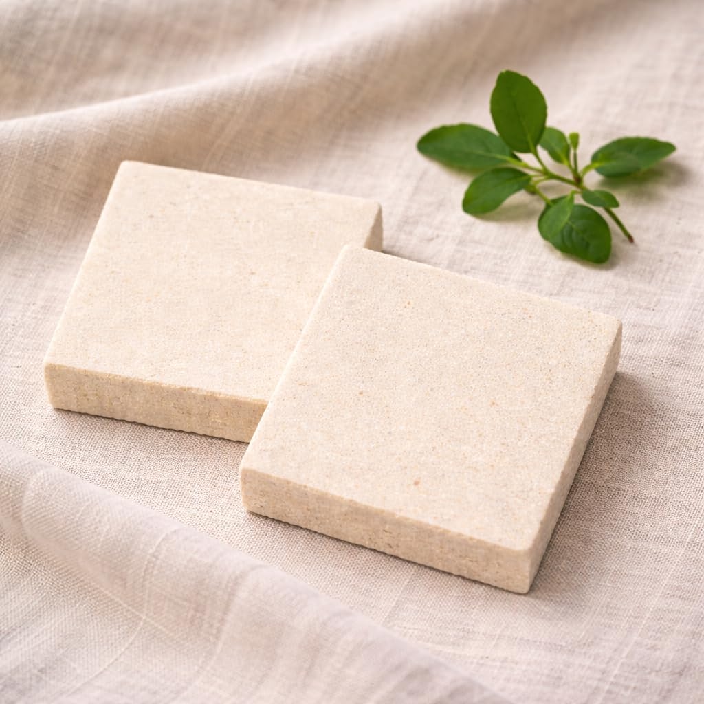 2 Medium Natural Stone Tiles – 2.8x2.8 inch Flat Squares for Crafts, Mandala Drawing, Painting, Memorials or Quote Decor – DIY Craft-Ready Smooth Limestone Slabs