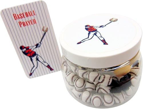 Miniatura 9 de Westmon Works Rosario de béisbol edición de lujo con crucifijo de metal resistente a enredos cuerda de conexión bolas y tarjeta santa en un tarro