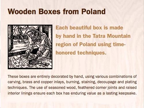 Miniatura 5 de Caja de rompecabezas de madera secreta hecha a mano con pulidor de pecho celta grande PolishArt