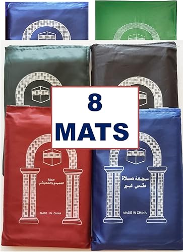 Tapete de oración de bolsillo 8 alfombrillas Alfombra de oración islámica Alfombra de oración de prisión Alfombras de oración islámica Recuerdos