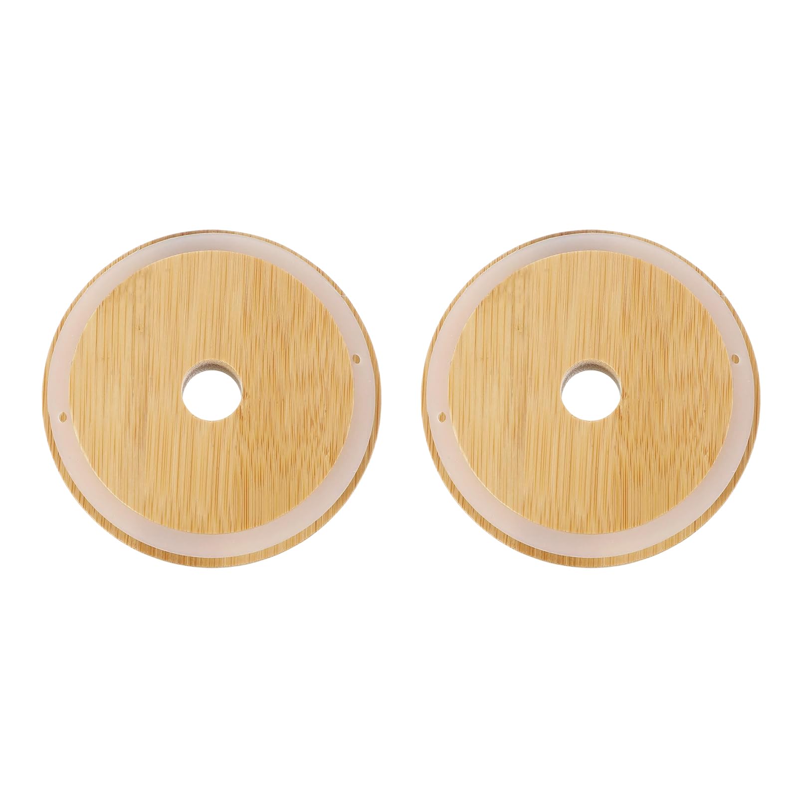 Tapas de bambú para taza uxcell de 3.4 pulgadas juego de 2 piezas para mantener el calor
