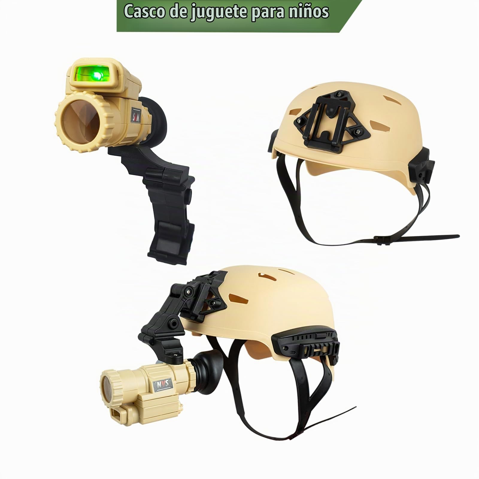RedCrab Disfraz de Soldados con 13 Accesorios Piezas Chaleco de Camuflaje Casco Walkie Talkie Disfraz Soldado Niño Cosplay Halloween Carnaval ‎3 4 5 6 7 8 9 10 Años