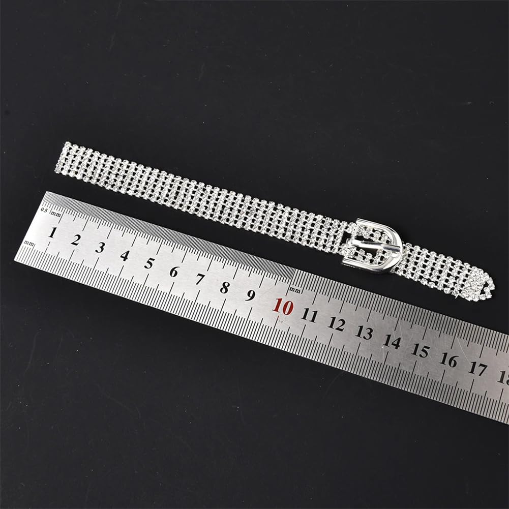 Frędzle z kryształkami, Ozdobne frędzle z kryształkami 6 rzędów Łańcuszek z aplikacją Pasek Torby na buty 16,5 cm Kryształ 2 szt.
