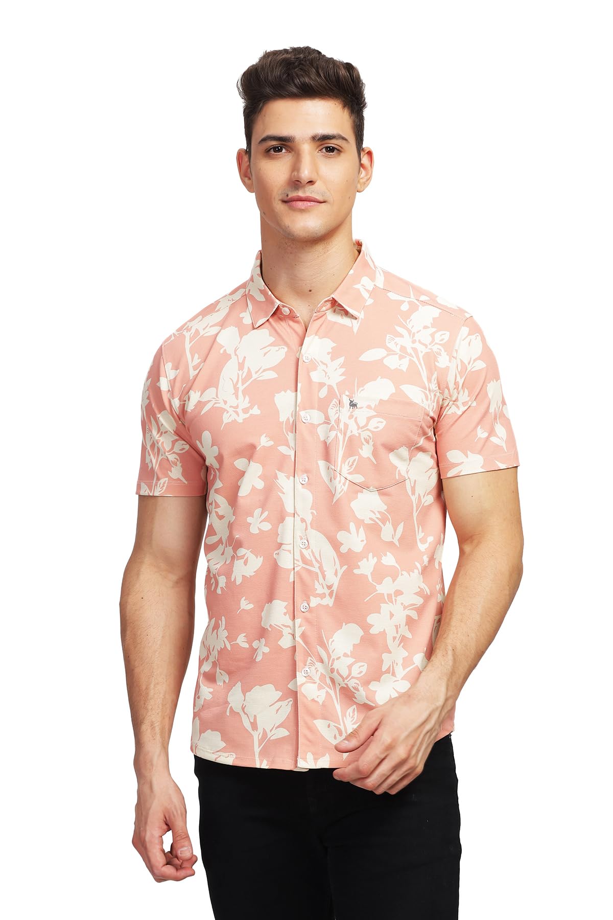 BULLMER Trendy Regular Fit Printed Causal Shirt for Men Orange XXX-Large (B0CW1MTFVD) Amazon Price History, Amazon Price Tracker