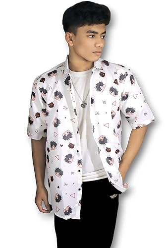 YORIICHI Gojo Satoru Anime Shirt for Men | JJK Manga Print
