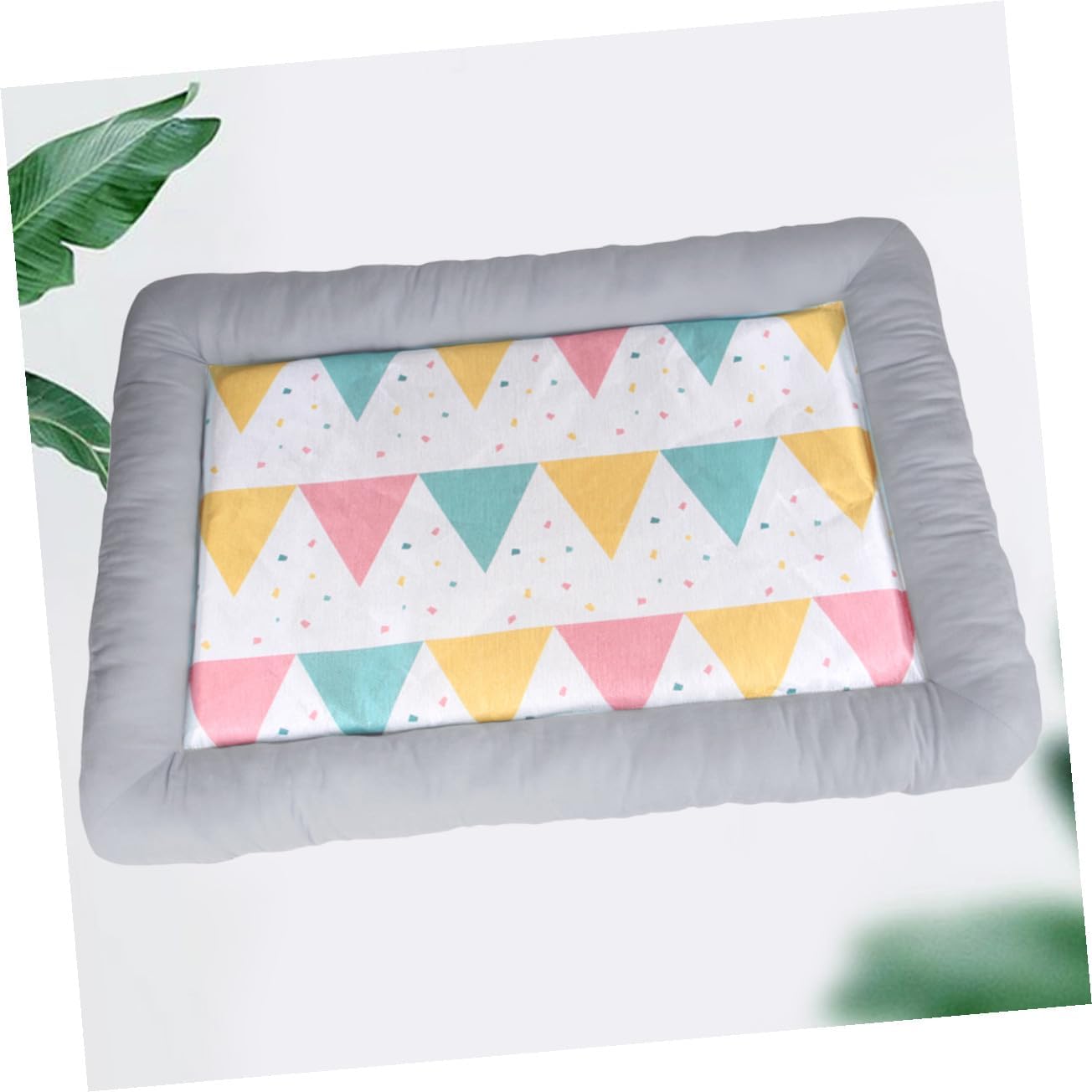 Thickened Ice Silk Pet Bed Cooling Pad for Dogs and Cats Breathable Summer Sleeping Nest with Anti-Slip Bottom Soft Cushion Mattress for Puppies Grey