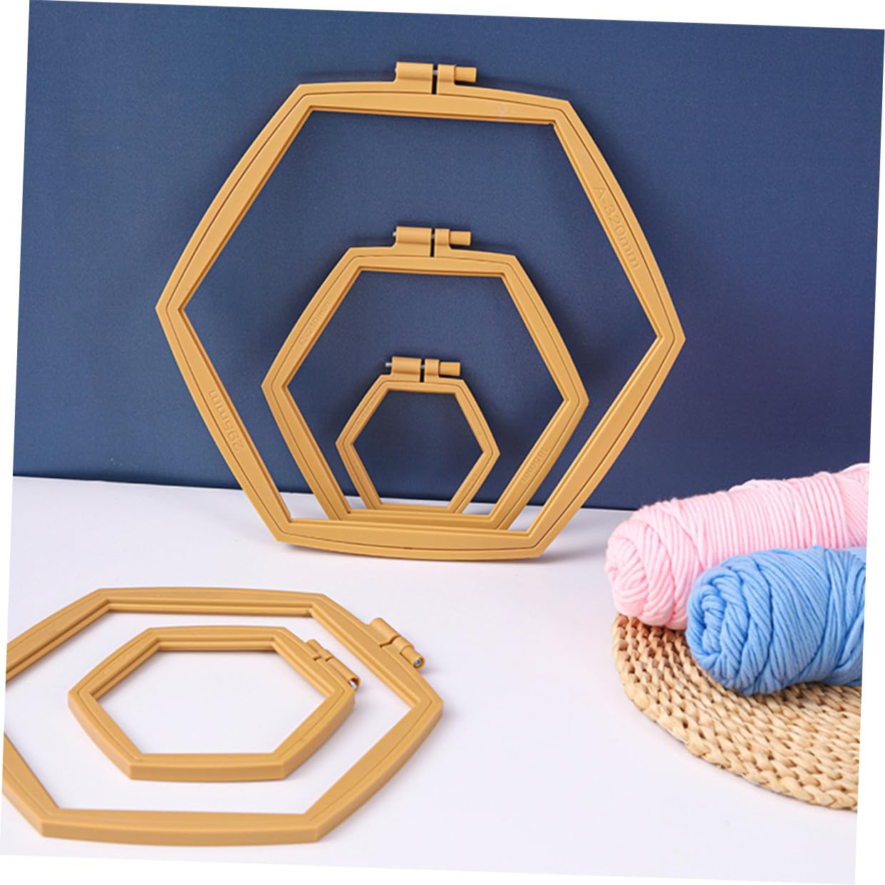 Beatifufu Aro de Bordado Ajustable para Punto de Cruz, 4 Piezas Abs