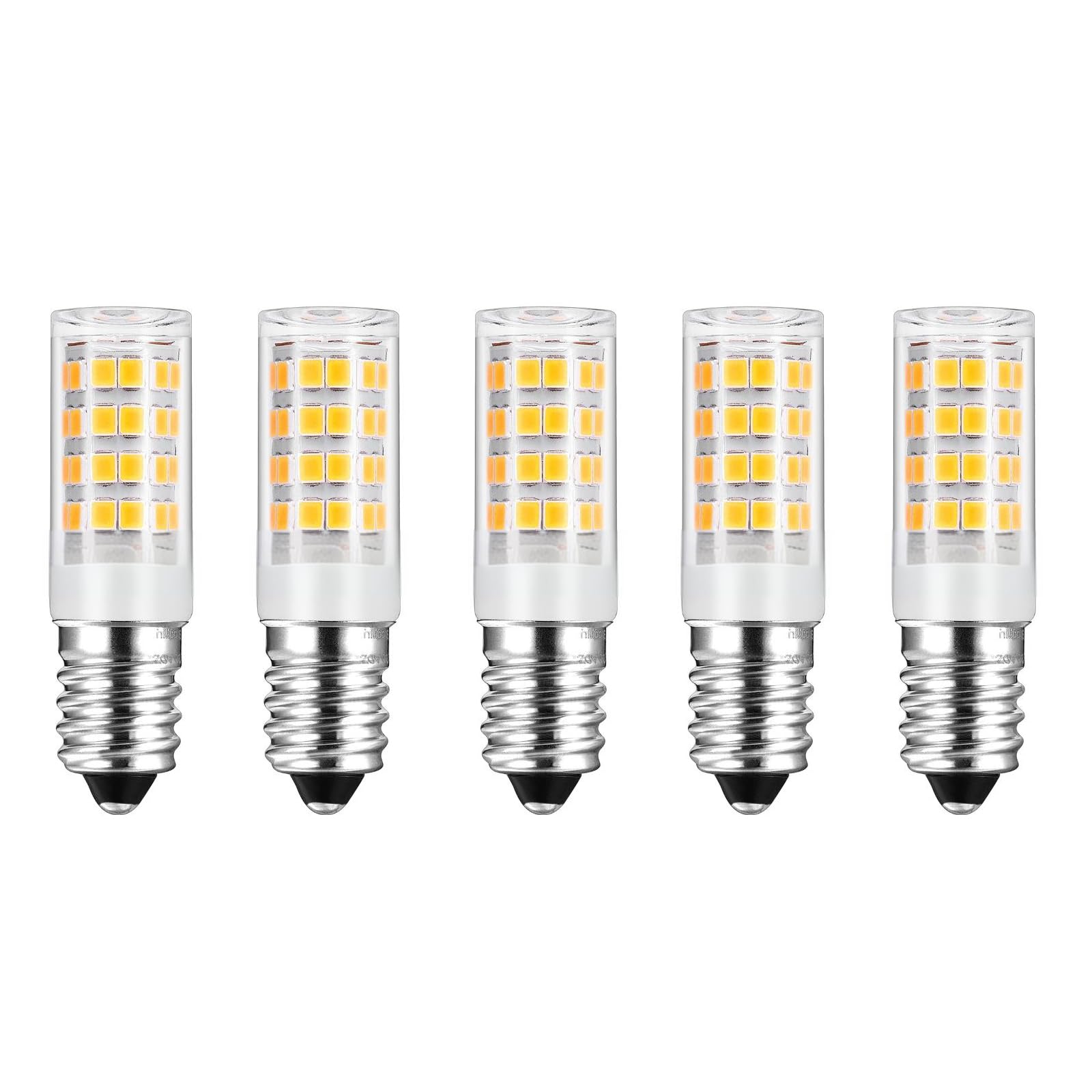 HUAMu E14 LED Bulb Cooker Hood 4W (40W Halogen Equivalent), 400LM, Warm White(3000K), AC220-230V, Non Dimmable, Small Edison Screw SES for Fridge/Cooker Hood/Home Lighting, 5 Packs