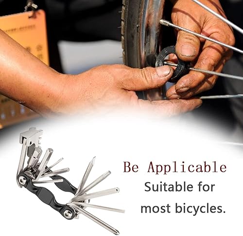 Miniatura 5 de 17 en 1 bicicleta multiherramienta Allen Llave Accesorios de reparación de bicicletas Kit de reparación de bicicletas ligero para bicicleta de