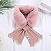 CXQRR Kids Girls Furry Knit Patchwork Scarf Cross Tie Wrap Neck Warmer Cute Scarves for Winter Cold Weather 5-10Years