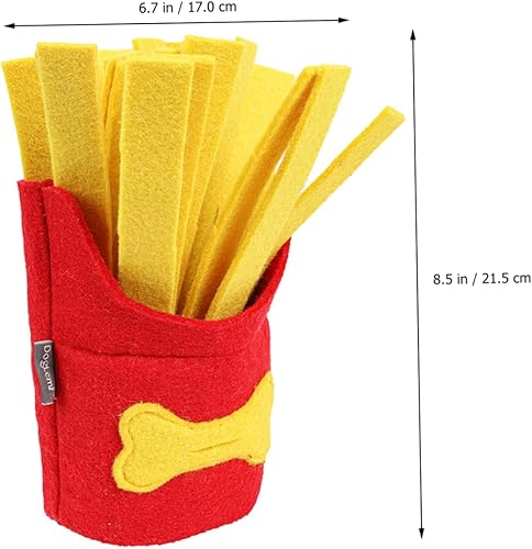 Miniatura 4 de balacoo Juego de comida interactiva en forma de felpa masticable chirriante papas fritas juguetes habilidades ocultar forraje lento para cachorros,