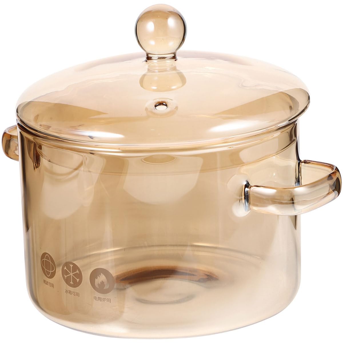 Marmite en verre borosilicate 1500ml SHINEOFI avec couvercle pour lait