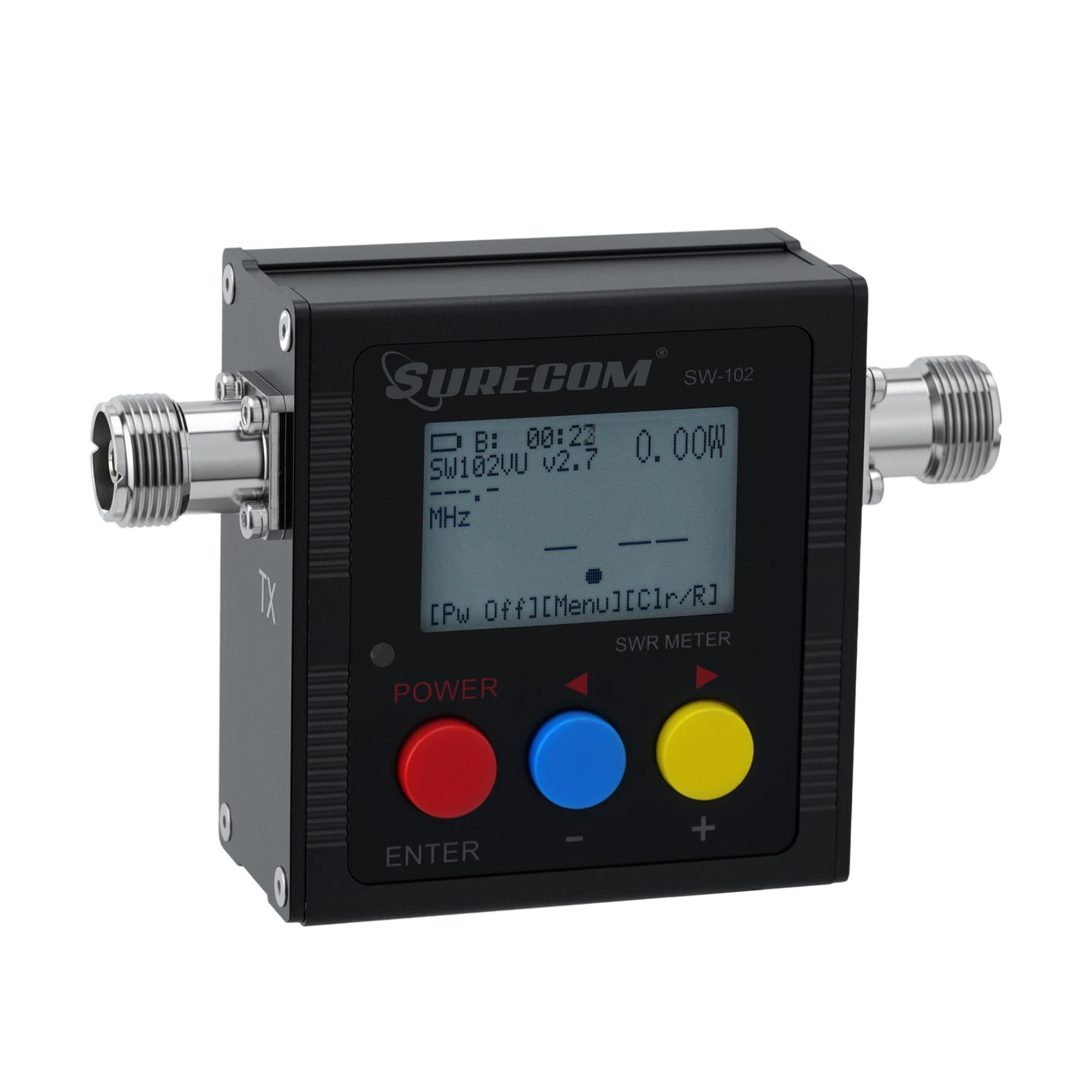 Surecom Gam3Gear SW-102S SO239 Connettore Digitale VHF UHF 125-525 MHz Potenza e SWR Meter
