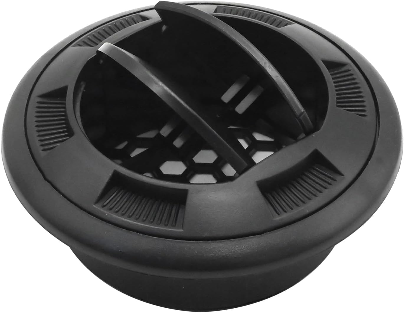 4 Pcs Round Electroplate Knob with Grille, Universal Round AC Air Outlet Vent Louvered Dashboard Electroplate Knob, for RV Bus Boat Yacht Caravan Passenger Car 72mm