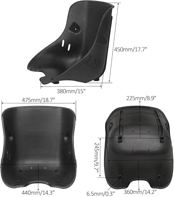 High-Comfort Universal Go Kart Seat - Premium ABS Material, Easy Install, Fits Most Go Karts