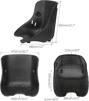 High-Comfort Universal Go Kart Seat - Premium ABS Material, Easy Install, Fits Most Go Karts
