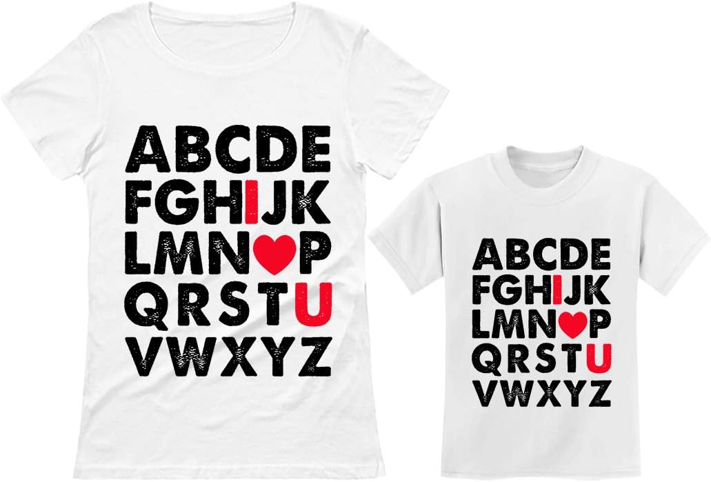 Tstars Valentine's Day Matching Outfits For Mommy & Me Mother Daughter Son T-Shirt Set