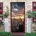 QHOXAI 3D Türaufkleber Türtapete Selbstklebend Türposter Sonnenuntergangsstadtlandschaft Türfolie Poster Tapete Fototapete wasserdichte Tapete Vinyl Tür Aufkleber Schlafzimmer Küche Und Bad 77X200Cm