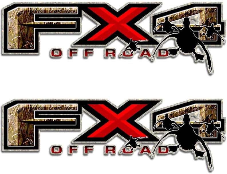 Camouflage FX4 Duck Hunting Truck Decal Set
