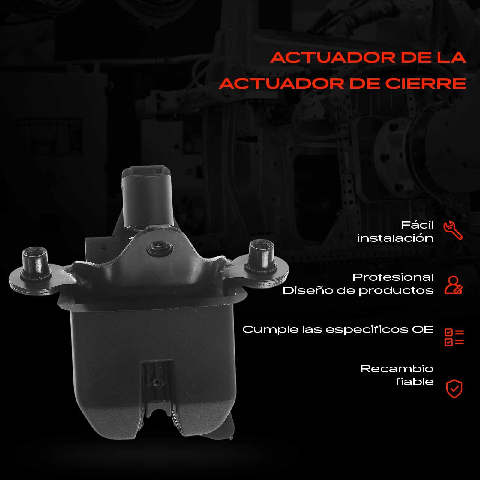 Frankberg Cerradura del portón trasero Cerradura de la puerta Puerta Trasera Compatible con O.c.t.a.v.i.a II Combi 1Z5 O.c.t.a.v.i.a II 1Z3 Replace# 1Z5827501D