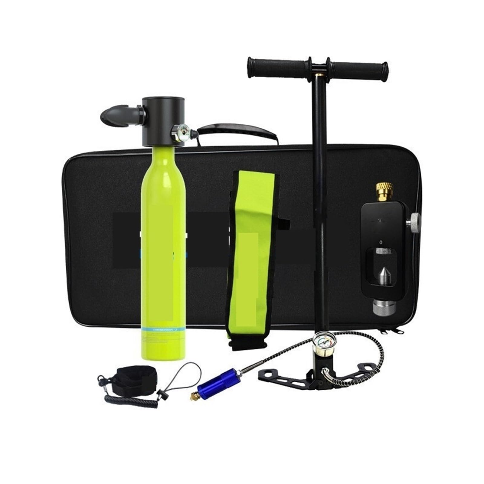 Portable Dive Cylinder, 0.5L Oxygen Cylinders, Adult Swimming Equipment Portable Cylinders，Diving Gear(Groen)