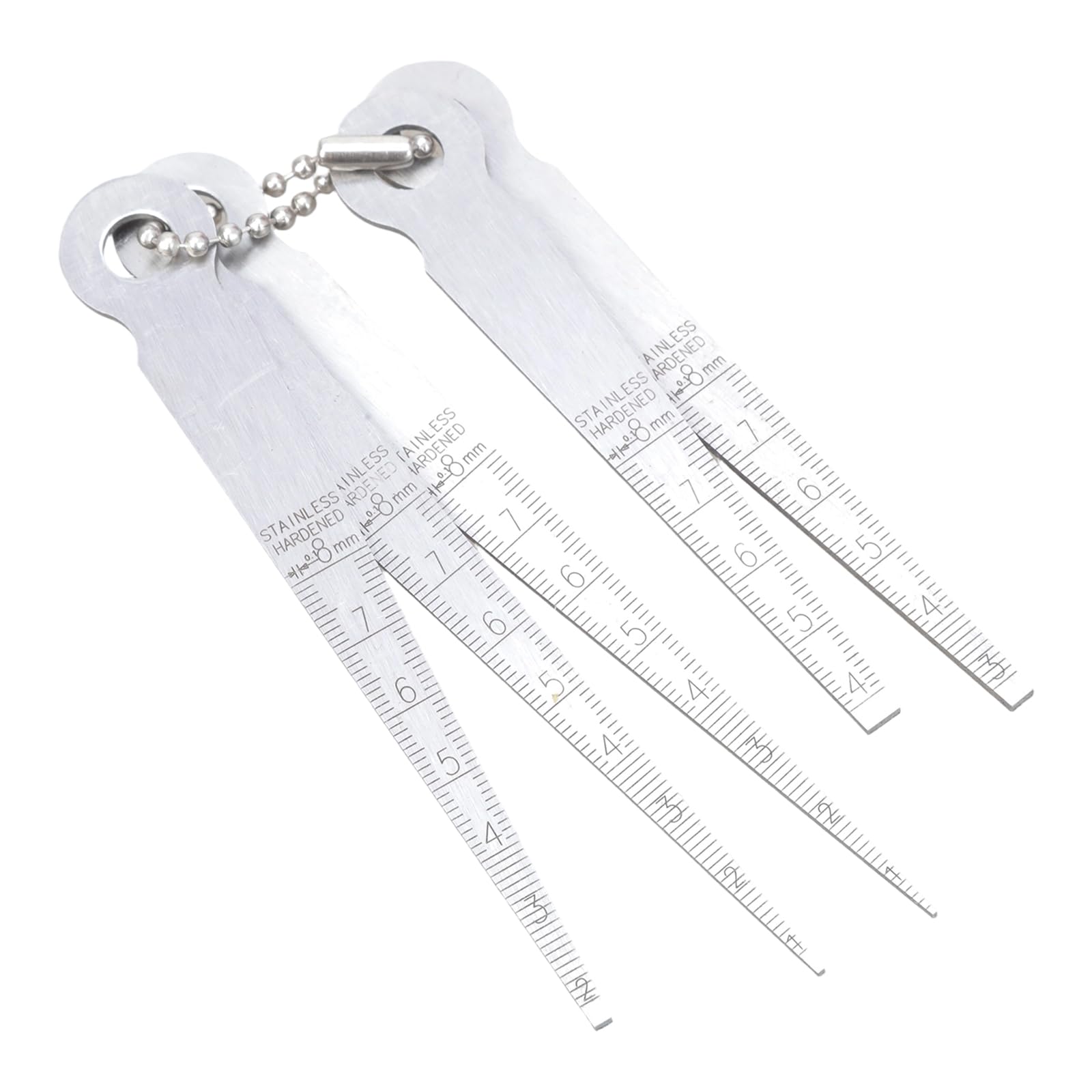 Rgybao A Professional 5Pcs Steel Taper Feeler Gauges Set Ccurate Space Width Measurement Tool With Clear Scale For Industrial Use Space Measuring Tool