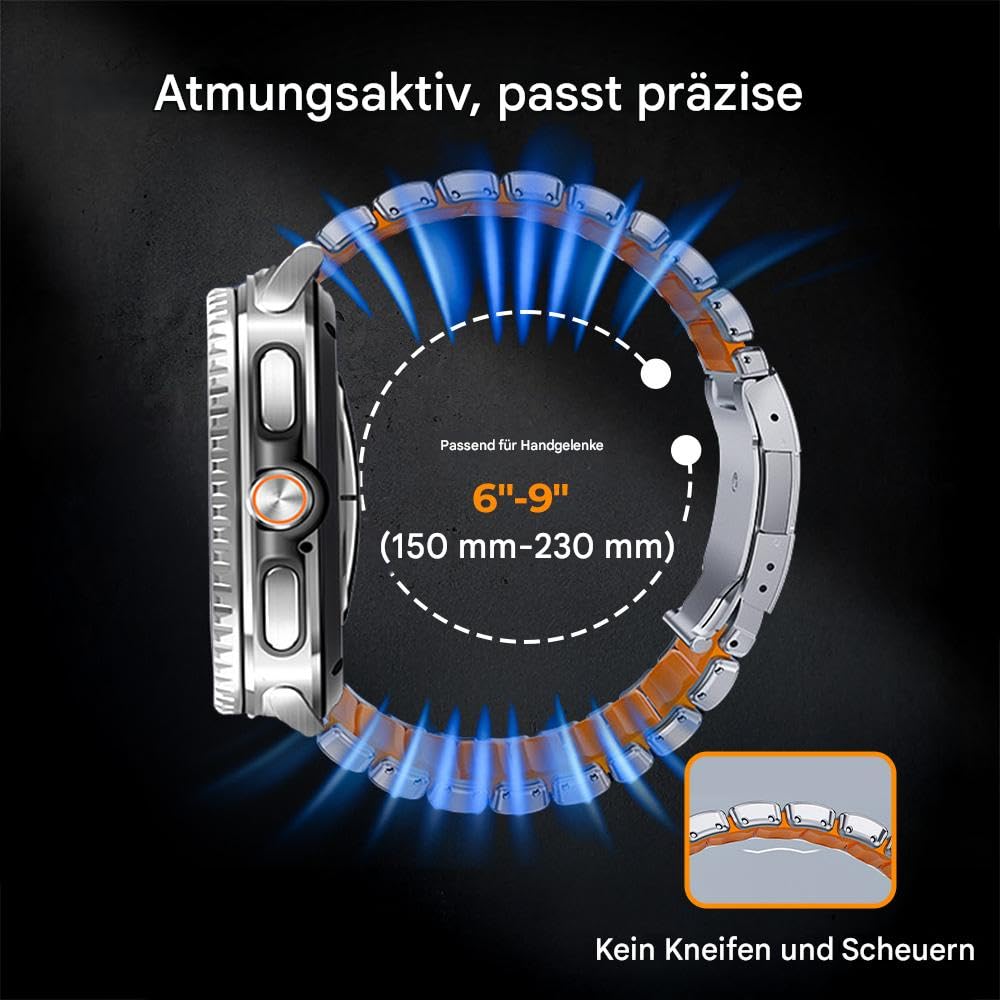 Titan-Silikon-Armband für Galaxy Watch 9 8 40/44mm 8 Classic 46mm