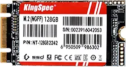 KingSpec SSD M.2 SATA Interno de 128 GB 2242 SATA III 6 Gbps, Unidade de Estado NGFF Ultrafina para Desktop/Laptop/Notebook