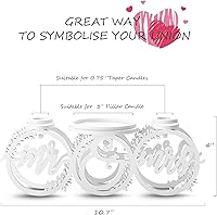 Vista 2 de Unity - Portavelas Unity para ceremonia de boda, portavelas para decoración de boda, recepción, regalos de despedida de soltera (velas no incluidas)