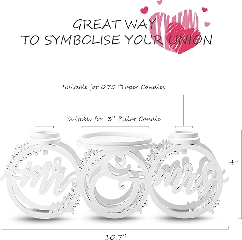 Miniatura 2 de Unity - Portavelas Unity para ceremonia de boda, portavelas para decoración de boda, recepción, regalos de despedida de soltera (velas no incluidas)