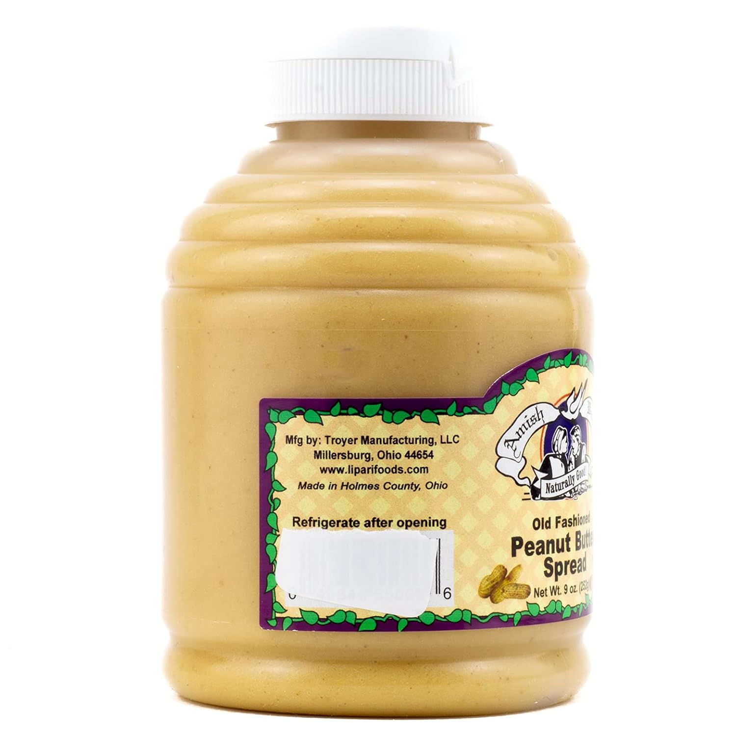 Amish Wedding Foods Old Fashioned Peanut Butter Spread, TWO 9 oz. Jars