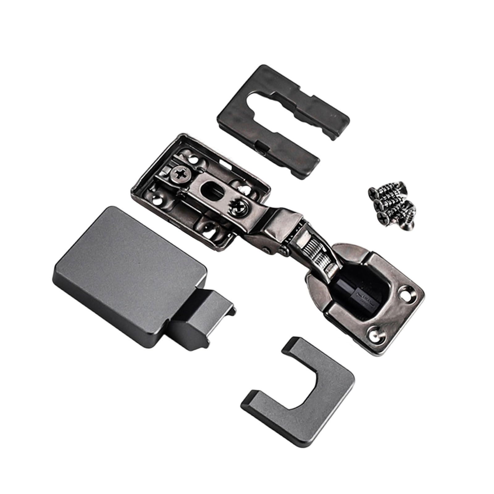 Shyyoulqe Straight Bend 3 Cold Rolled Steel Concealed Hinge Soft Close Mechanism Hydraulic Buffer For Noise-Free Kitchen Furniture Hardware Soft Closing Wardrobe Hinge Hydraulic Damper Buffer