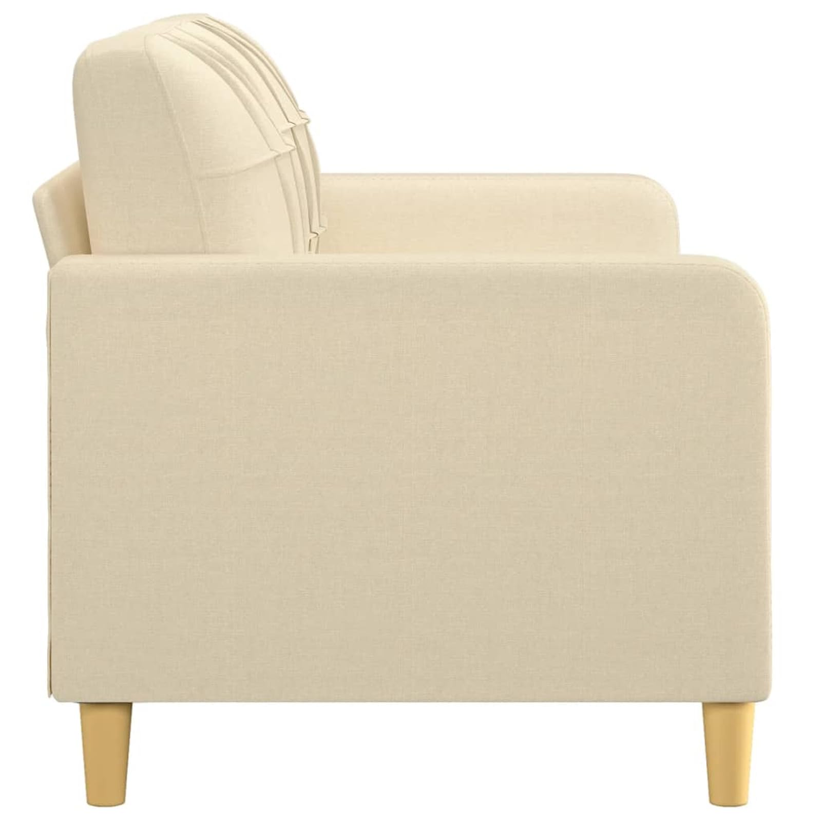 Homgoday 2-Sitzer-Sofa Couch Sofa Relaxsofa Relaxcouch Gästesofa Polstersofa Loungesofa Loveseat Sofa Modern für Wohnzimmer, Schlafzimmer Creme 140 cm Stoff