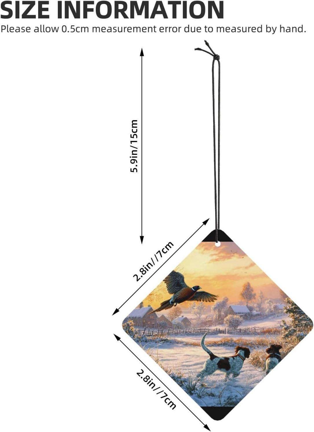 Car Air Freshener 24 PCS Dog Catching Pheasant Hanging Car Air Fresheners Auto Interior Decor Card Freshener Strong Scented Card Lavender Cars Scents for Office Bedroom Close Drawer Square